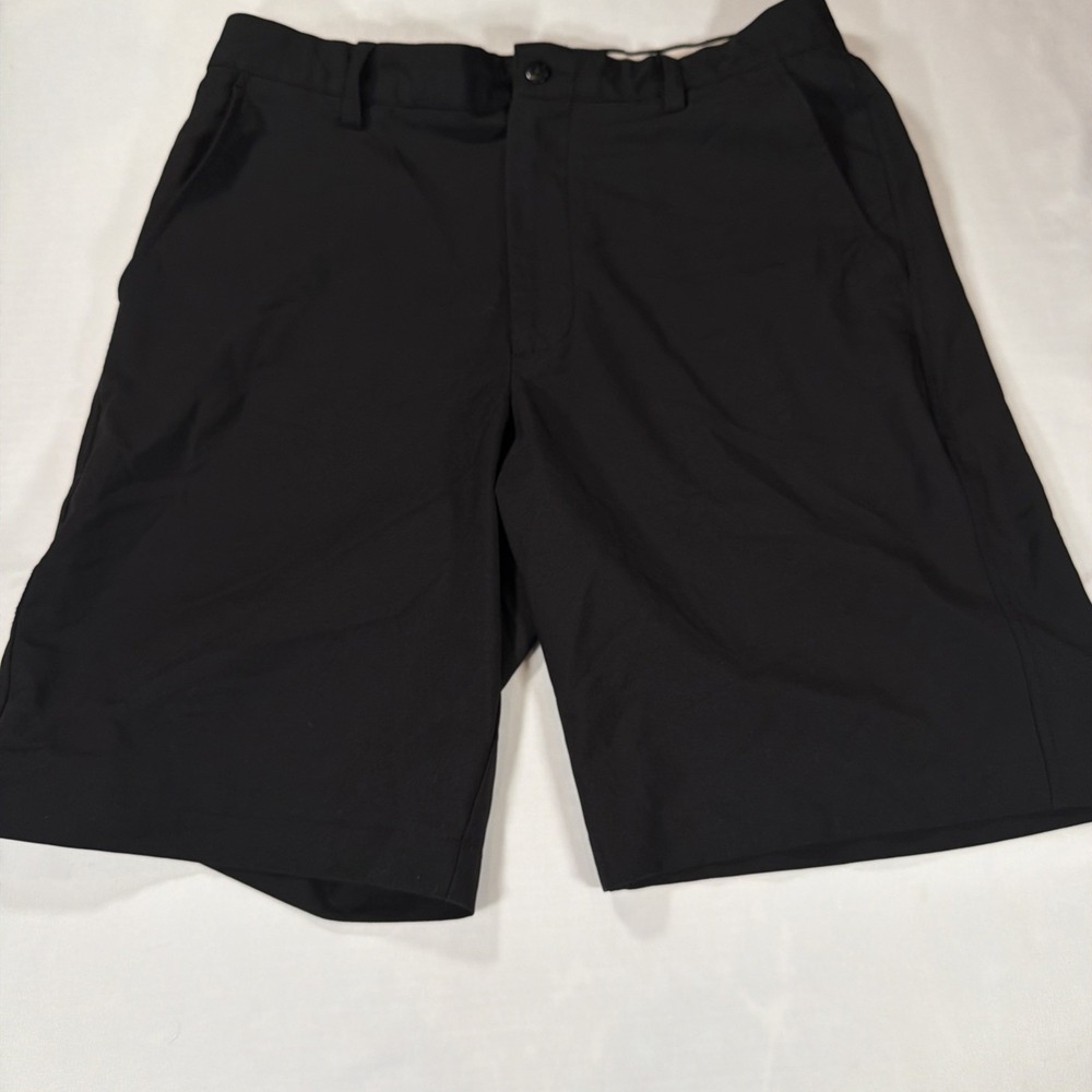FootJoy FJ Mens Golf Shorts Size 32 Black Performance Stretch 10" Inseam